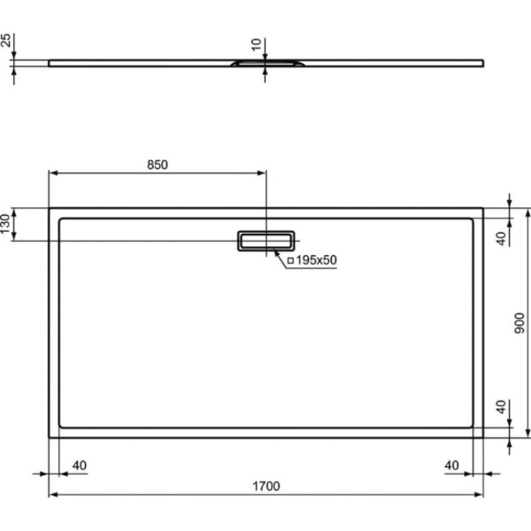 душевой поддон 170×90 см ideal standard t4486v1 ultraflat new