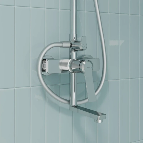 душевая система iddis parker parsb3fi06 340x190 мм, со смесителем, хром