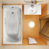 стальная ванна roca swing 180x80 2200e0000 с отверстиями для ручек с антискользящим покрытием