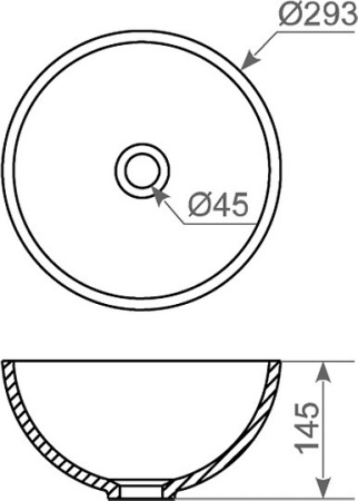 раковина накладная 30 см montebianco nemi due 11103