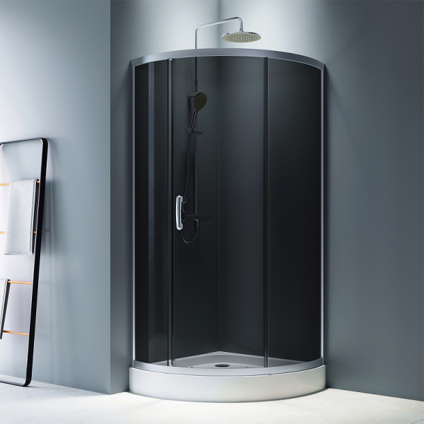 душевой уголок am.pm like solo slide 90×90 w83g-315-090cg64 профиль хром матовый стекло тонированное