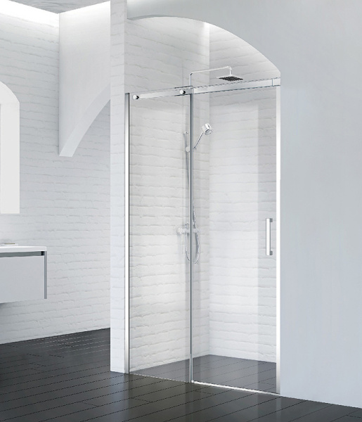 душевая дверь belbagno acqua 150 acqua-bf-1-150-c-cr профиль хром, стекло прозрачное