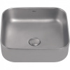 раковина 38.5x38.5 см abber rechteck ac2211ms, цвет серебрянный матовый