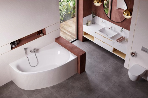 акриловая ванна excellent kameleon 170х110 r waex.kmp17wh