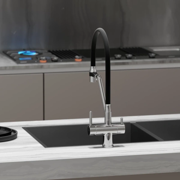 смеситель для кухни sancos dora sc4003ch хром черный