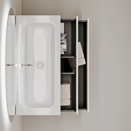 тумба под раковину sancos folk 100 fl100w подвесная bianco