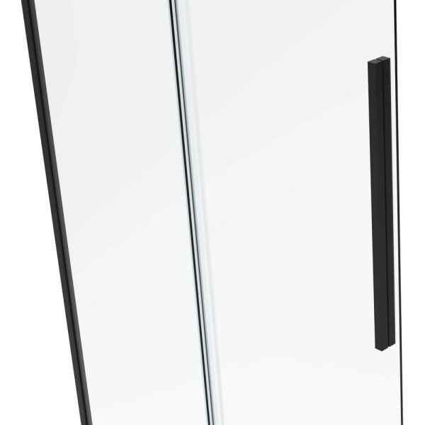 душевой уголок black&white stellar wind s878, 120×80 см, стекло тонированное, черный матовый