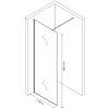 душевая перегородка berges sky black 110х200 064011 профиль черный матовый, стекло прозрачное
