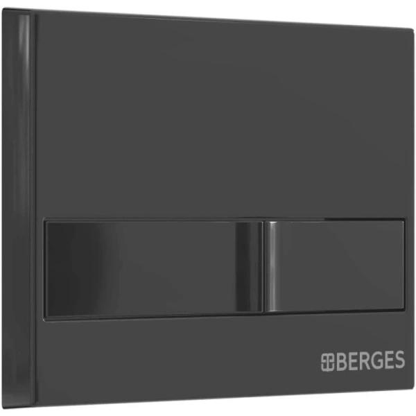 инсталляция для унитаза berges novum l6 040216 с кнопкой смыва, черный глянец