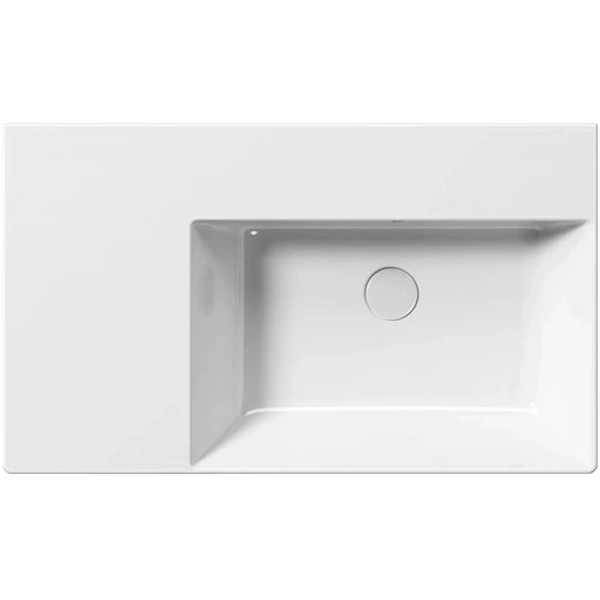 раковина gsi kube x 9457111 подвесная, 80x47 см, bianco lucido (белый глянец)