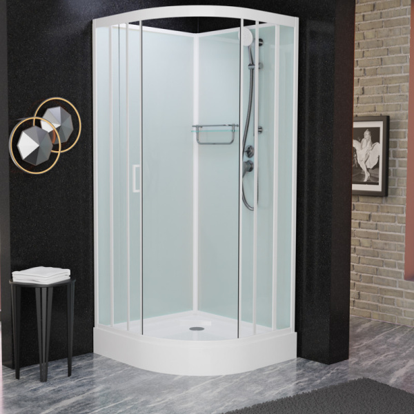 душевая кабина frank f408 white без крыши 80х80