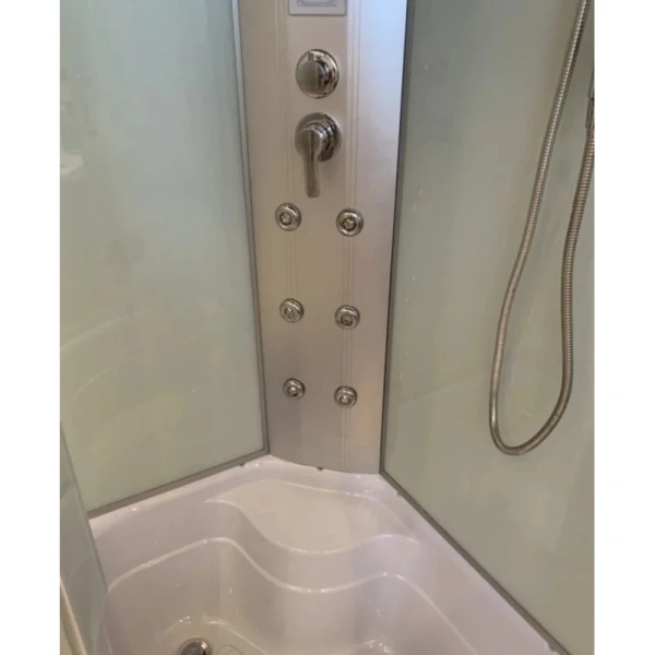 душевая кабина river dunay 120x90x46 мт l 10000003132 профиль матовый хром задняя стенка белая