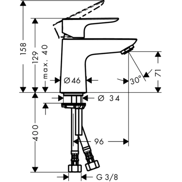 кран для холодной воды hansgrohe talis e 71706000