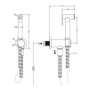 гигиенический душ gessi tradizione 14331#707, настенный, цвет: black metal brushed pvd