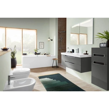 раковина villeroy & boch subway 2.0 7175a0r1 подвесная, с переливом, нешлифованный, 100x47 см, альпийский белый ceramicplus 