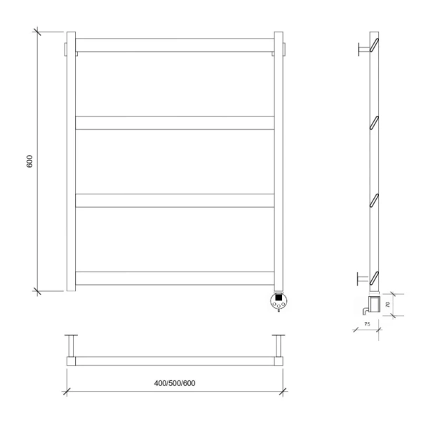 полотенцесушитель электрический 670x630 тэн правый secado комано grado 4673739251997