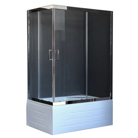 душевой уголок royal bath rb8100bp-t-ch-l с поддоном