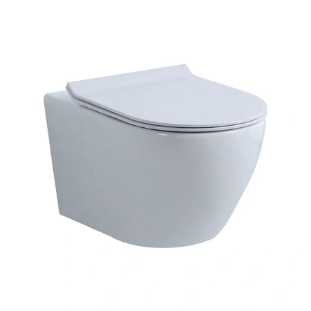 Унитаз Nemo 817B-3 подвесной, безободковый, крышка микролифт, glossy white