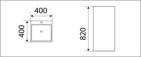 раковина ceramalux 40 p7004lb черная глянцевая