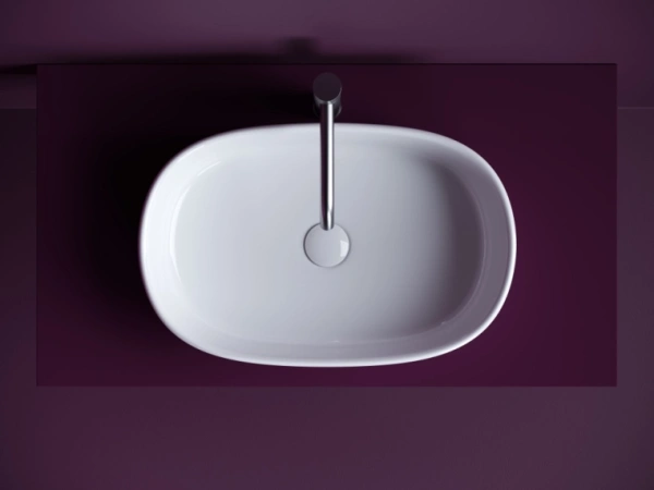 раковина ceramicanova element cn6075 накладная, 60.5x38.5 см, белая