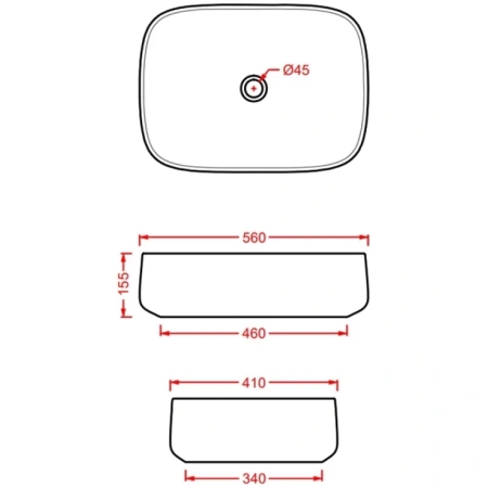 раковина artceram cognac quadro col009 40 00 накладная, без отв., без перелива, на столешницу, saniglaze, 56x41xh15.5 см, tortora (горлинка)