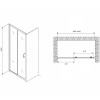душевая дверь abber schwarzer diamant 100 ag301005 профиль хром, стекло прозрачное