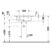 раковина полувстраиваемая duravit me by starck 2336630000