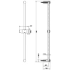 душевая штанга aquame aqm8202b 70 см, черный