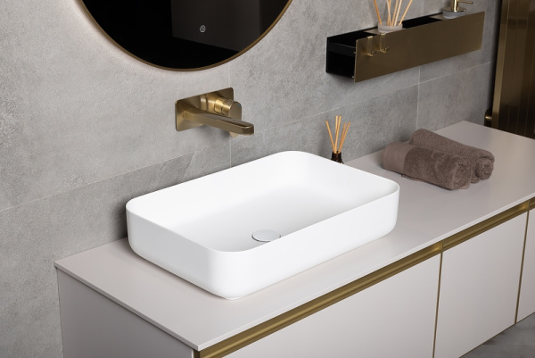раковина-чаша boheme corian slim 60 879-60-mw белая матовая