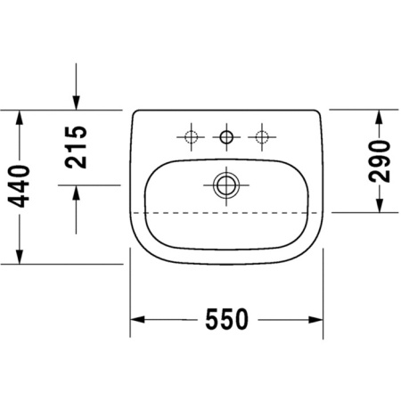 раковина подвесная duravit d-code 339550000