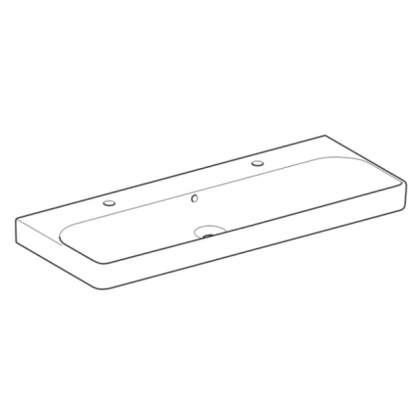 раковина в ванную накладная 120 см geberit smyle square 500.253.01.1