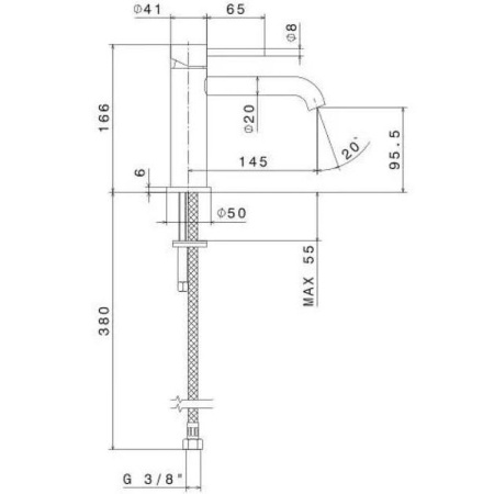 смеситель для раковины kerama marazzi eterna 69612xkm.50.050 нержавеющая сталь