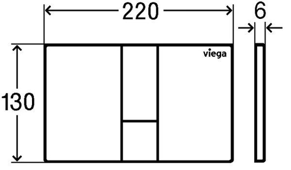 клавиша смыва viega prevista visign for style 24 8614.1 773274 цвет хром матовый
