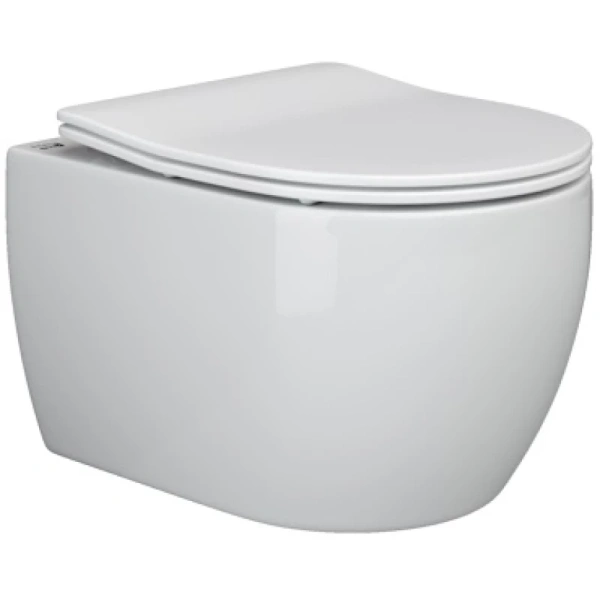 унитаз ceramicanova play cn3001 подвесной, с сиденьем микролифт, белая
