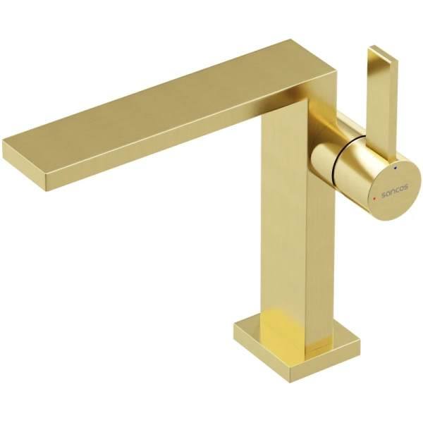 смеситель для раковины sancos linn sc9019bg золотой матовый