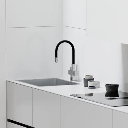 смеситель для кухни sancos arno sc4005ch хром черный