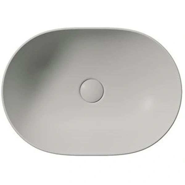 раковина gsi pura 886017 накладная, 50x35 см, cenere opaco (серый матовый)