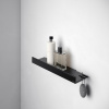 полочка для душа с крючками keuco reva 12859 370000 черный матовый