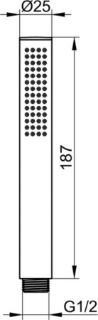 душевая лейка keuco universal 56080 370100, черная матовая