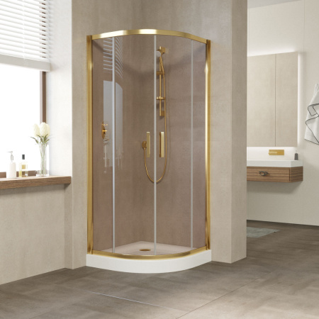 душевой уголок vegas glass zs 90 09 05 профиль золото, стекло, стекло бронза