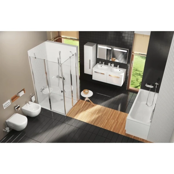 раковина накладная двойная 120 см ravak chrome xjg01112000