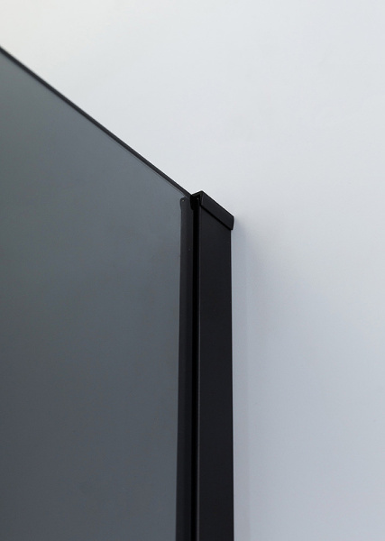 душевой уголок cezares slider 90x90 slider-a-2-80/90-grigio-nero профиль черный матовый стекло серое