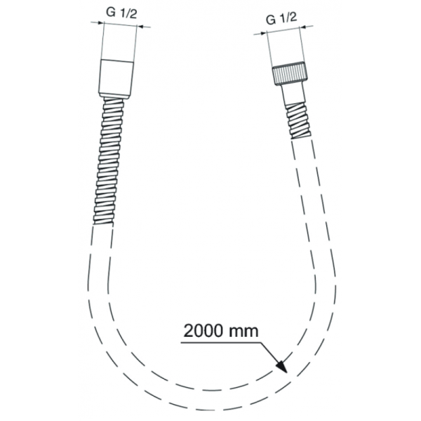 душевой шланг 200 см ideal standard idealrain bf200aa