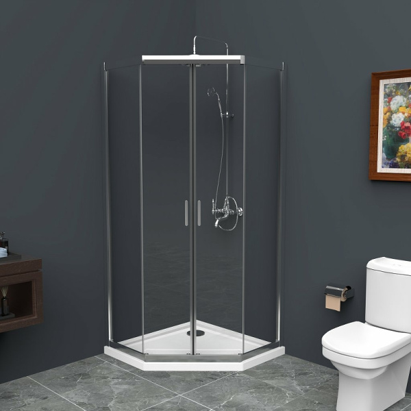 душевой уголок belbagno uno 90×90 uno-195-p-2-90-c-cr профиль хром, стекло прозрачное