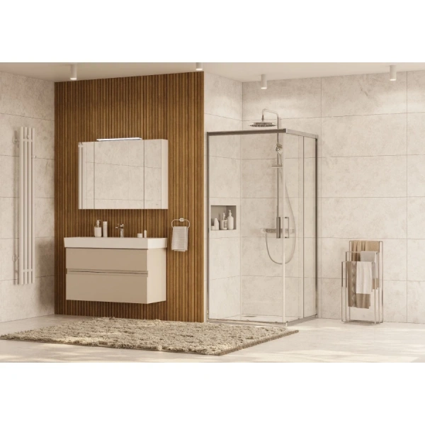 Душевой уголок Roca Leon ZRU9307665 89x89 см, профиль хром, стекло прозрачное