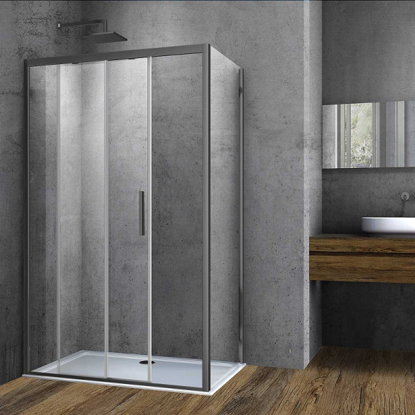 душевой уголок vincea soft 120×80 vsr-3so8012clgm профиль вороненая сталь, стекло прозрачное