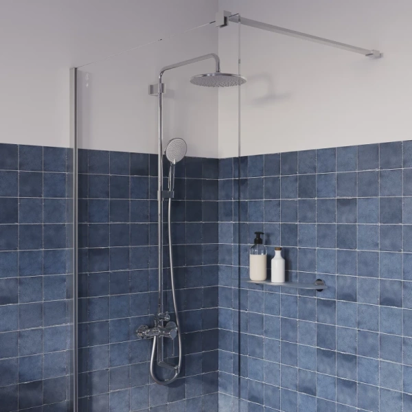 душевая система iddis aiger aigsb3fi06 228 мм, со смесителем, хром