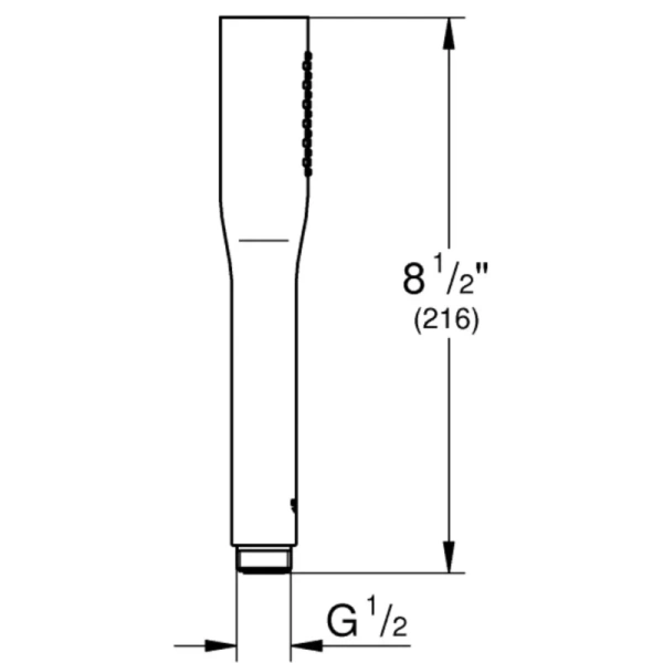 душевая лейка grohe eupхhoria cosmopolitan 22126kf0 1 режим, черный матовый
