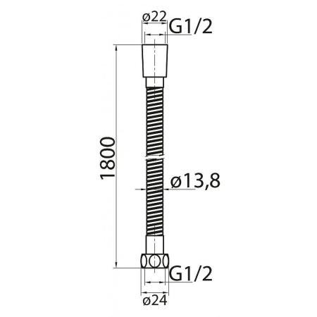 душевой шланг cezares czr czr-fmdc2-180-03 золото