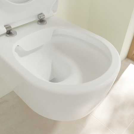 унитаз villeroy&boch avento 5656rs01 подвесной, с сиденьем микролифт, тонкое, белый